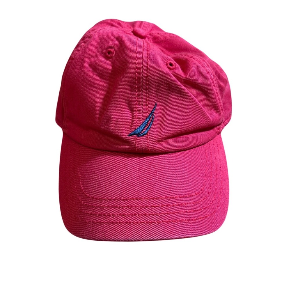 Nautica Baseball Cap Unisex Red Embroidered Logo Adjustable Hat SIZE OSFA